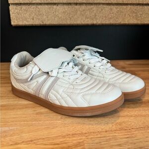 Steve Madden Madrid White Multi Quilted Lace-Up Sneakers